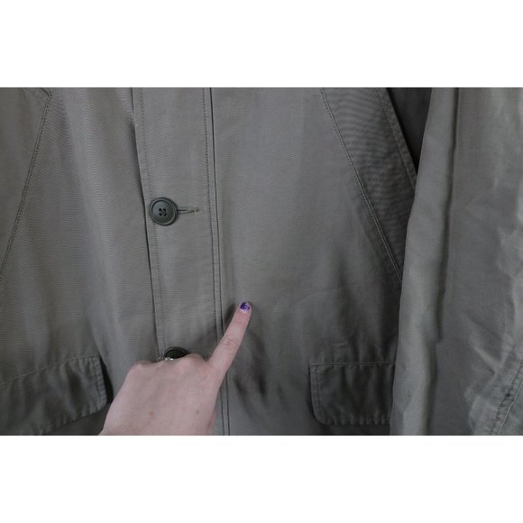 Vintage 90s Ralph Lauren Mens Large Faded Quilt Lined Chore Barn Jacket Beige - Picture 7 of 14